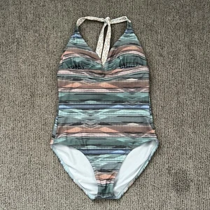 Prana Damen M Lahari Einteiler Badeanzug Neckholder Streifen - Bild 1 von 5