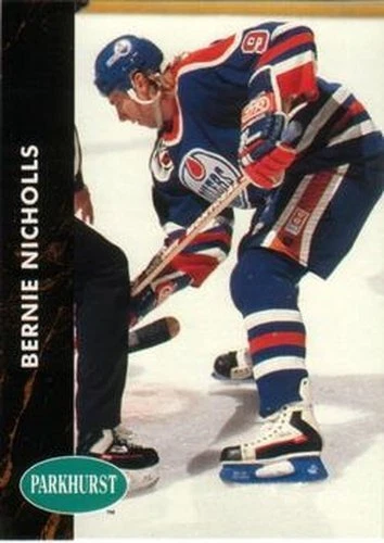 #278 Bernie Nicholls - Edmonton Oilers - 1991-92 Parkhurst Hockey - Image 1 of 1