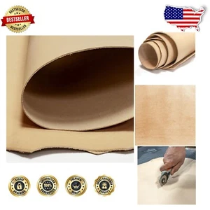 Versatile 4-6 Oz Cowhide Double Shoulder Leather Sheet for Custom Leather Goods - Picture 1 of 9