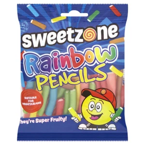 90g Sweetzone Rainbow Pencils Jelly Sweets & more as Seen On TikTok HMC Halal - Bild 1 von 24