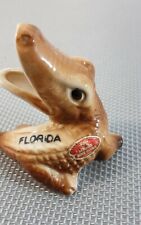 Vinitage Miniature Bone China Alligator Florida Souvenir  Made In Japan