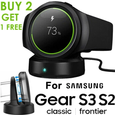 For Samsung Gear S2/S3 Frontier/Classic Watch Charging Dock Cradle Charger US - Image 1 of 4