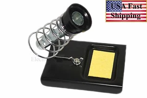 Soldering Iron Stand Solder Holder Station Metal Base and Solder Sponge - USA - Picture 1 of 1