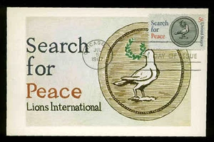 1326 SEARCH FOR PEACE FDC CHICAGO, IL COLORANO PRE-SILK MAXIMUM CARD - Picture 1 of 1