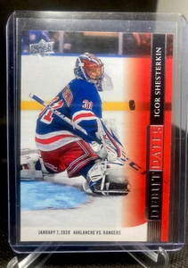 IGOR SHESTERKIN RC 2020-21 Mazzo Superiore DATE DI DEBUTTO DD-3 NYR NHL Vincitore Vezina - Foto 1 di 2