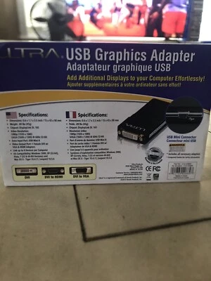 Ultra | USB Graphics Adapter Driver |  USB 2.0 to DVI-I | Sealed - Image 1 of 3