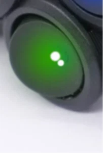 12V 20A Round Rocker Toggle Switch + Wires With Power-On LED-GREEN - Picture 1 of 4