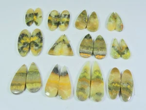 201Cts.Natural Bumble Bee Jasper Pair Mix Cabochon Loose Gemstone 12Pair Lot Q84 - Picture 1 of 9
