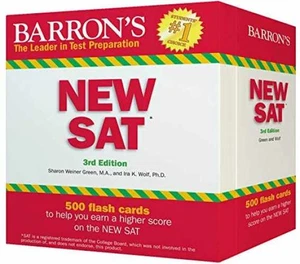 Barron's NEW SAT Flash Cards: 500 Flash - Cards, by Green M.A. Sharon - New - Picture 1 of 2