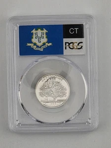 1999-S 25c Silver Connecticut State Proof Quarter PCGS PR69DCAM Deep Cameo Nice - Picture 1 of 2