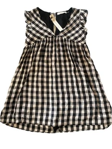 Mustard Seed Size Small Gingham Mini Dress Ruffle Trim Checkered Boho NWT - Picture 1 of 4