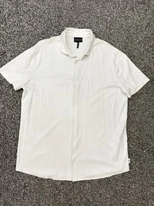 Emporio Armani Men’s Cotton Jersey Short Sleeve Shirt White Slim Fit XXL 2XL - Picture 1 of 10