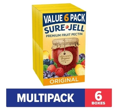 Sure-Jell Original Premium Fruit Pectin for Homemade Jams & Jellies Value 6 Pack
