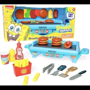 SpongeBob SquarePants Krusty Krab Grill Set Sizzle Sound 32 Pcs New Kids Toy 3Y+ - Picture 1 of 10
