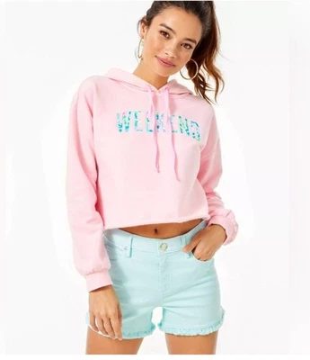 Pantalones Cortos Lilly Pulitzer South Ocean Tiro Alto Azul Susurro 00 Nuevos con Etiquetas Foto 1 de 4