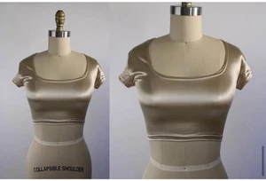 Vintage Metallic Gold Crop Top – Cottura California - Picture 1 of 3