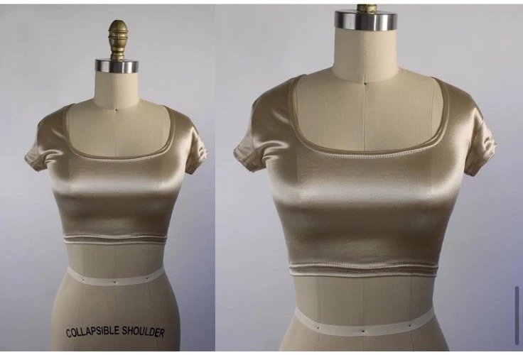 Vintage Metallic Gold Crop Top – Cottura California - Image 1 of 3