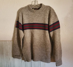 Eddie Bauer grau Wolle Herren XL Pullover blau rot grün gestreift Sweater Gr. XL - Bild 1 von 11