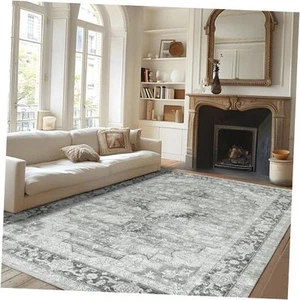 8x10 Washable Area Rug for Living Room, Washable Rug with Non Slip Backing, - Picture 1 of 7
