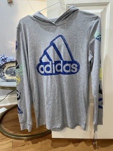 Adidas boys hoodie shirt long sleeve sports size L - Picture 1 of 4
