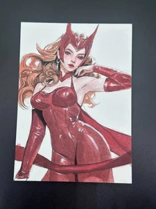 2024 PHOENIX Stuido MARVEL Original Sketch Cards 1/1 Scarlet Witch - Picture 1 of 2
