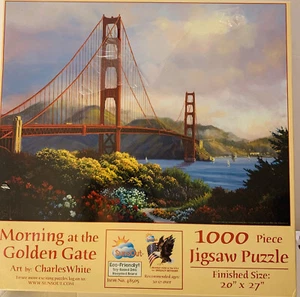 SunsOut 1000 Piece Jigsaw Puzzle Morning At The Golden Gate #48505 New/Sealed - Picture 1 of 12