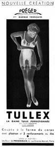 *** Création PREGER _ TULLEX - la gaine tulle ** 1935 - pub. (12 x 32,5) // p406 - Picture 1 of 1