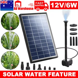 Outdoor Solar Water Fountain Panel Pond Pump Kit Pool Garden Pond Submersible - Picture 1 of 12