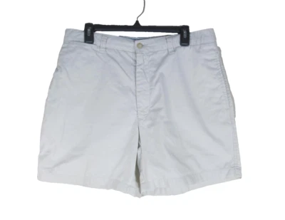 Pantalones Cortos CLUB ROOM Para Hombre Talla 33 Entrepierna 6 Marfil 100% Algodón Frente Plano Foto 1 de 4