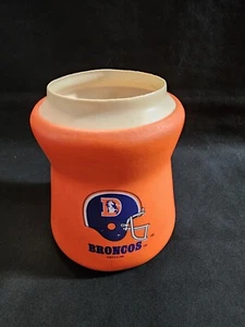 Denver Broncos NFL Plastic Foam Beer Can Koozie Vintage Super Bowl XXIV 1990 - Picture 1 of 5