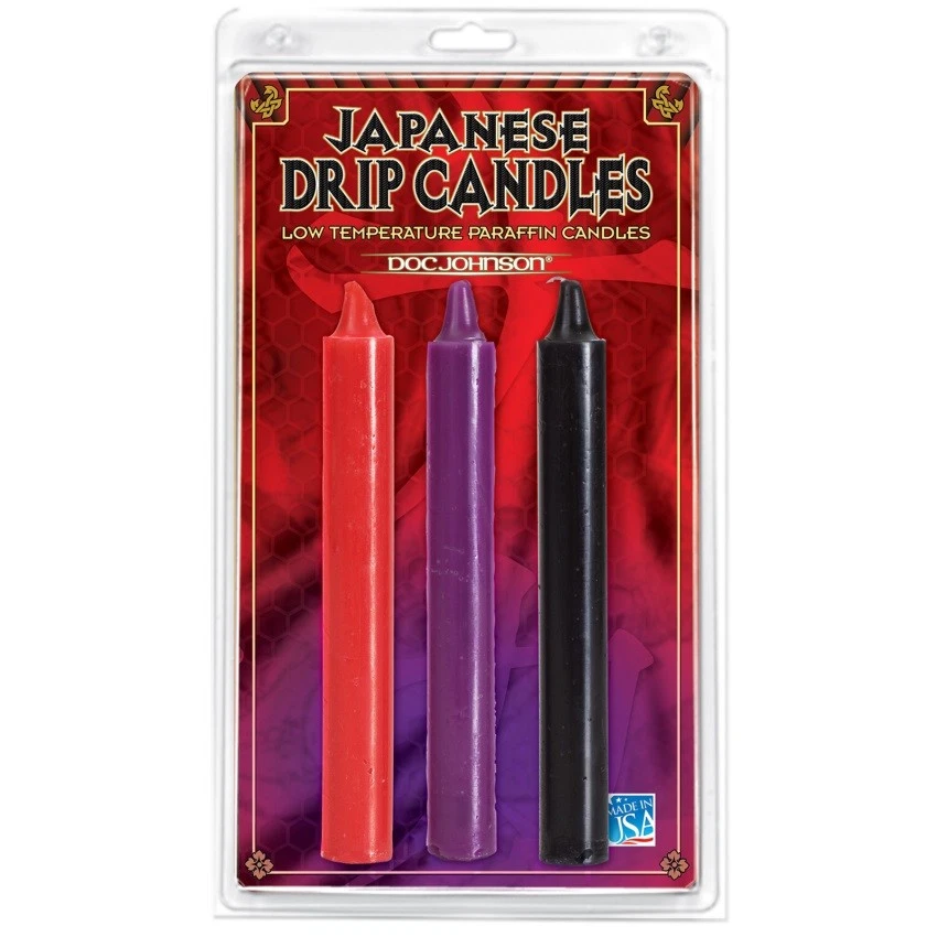 Japanese Drip Candles Bondage Melting Wax BDSM Set of 3 Couples Pleasure & Pain