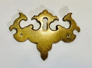 Piatta Taglio Vintage Ottone Foro Serbatoio Vecchio Hardware Cassetto Cassetto Oro - Foto 1 di 4