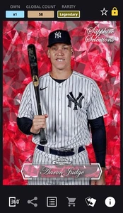 2023 Topps **Bunt Digital** Red Legendary Sapphire Selections Aaron Judge Yankee - Picture 1 of 3