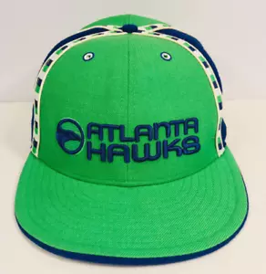 NEW New Era 59FIFTY Atlanta Hawks Navy Blue & Green Fitted 7-1/4 Hat Cap NBA - Picture 1 of 8