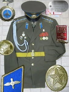 KAPITÄN LUFTWAFFE Uniform Sowjetische Armee Militär Luftfahrt Sowjetunion UdSSR - Bild 1 von 24