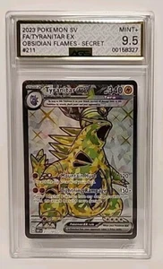 Tyranitar EX Ultra Raro FA #211/197 2023 Pokémon Llamas Obsidiana Clasificado AGS 9.5 - Imagen 1 de 6