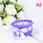 1pc Hand Made Wicker Basket Wicker Flower Basket Shopping Storage Hamper Bas *bp