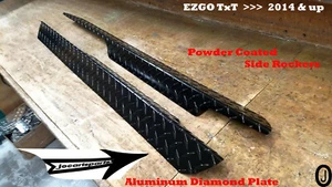 Ezgo TxT / Valor 2014 & UP Golf Cart Powder Coated Side Rocker Panel Set - Picture 1 of 7