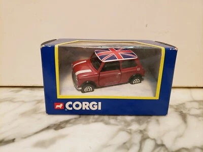 Corgi #04410 Flame Red Mini With Union Jack on Roof  - Image 1 of 4