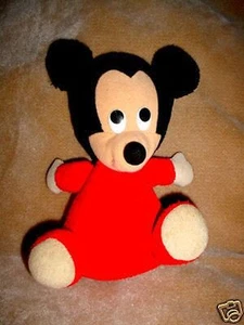 VINTAGE APPLAUSE RED MICKEY MOUSE STUFFED ANIMAL TOY - Picture 1 of 1