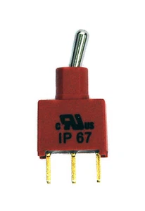 100pc Miniature Toggle Switch Water Proof IP67 On/On 3P 5A120V UL 1AS1T2B4M2CES - Picture 1 of 8