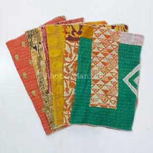 Indische Kantha Handarbeit Küchentuch 5er Set Küche Geschirrtücher/Geschirrtuch - Bild 1 von 3