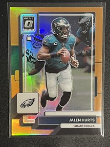 Jalen Hurts 2022 Donruss Optic Orange Prizm #’d/199 #157 Philadelphia Eagles