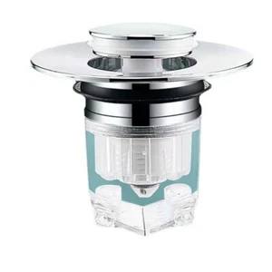 New Bathroom Sink Drain Stopper PopUp Drain Filter Prevent Clogging Deodorizer - Picture 1 of 8