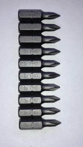 PH0 Phillips Philips Screwdriver Drill Insert Bit 10 Pack - Picture 1 of 1