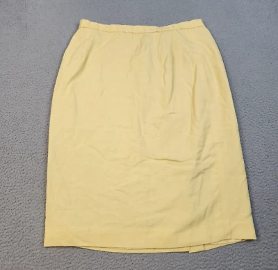 VTG Pendleton Skirt Womens 18 Yellow Straight Classic Casual 90s USA Made Easter - Image 1 of 4