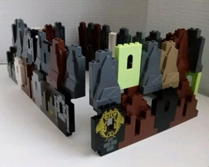 Lego Castle Wall Panels Lot Rocks Windows Gray Black Brown more - Picture 1 of 6