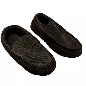 Totes Elements Mens Brown Corduroy Slippers Size Large 9.5-10.5 - Picture 1 of 9