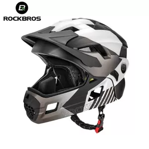 ROCKBROS Children's Bike Helmet Full Face Detachable Ultralight With Taillight - Picture 1 of 12