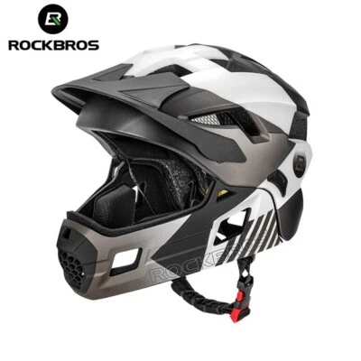 ROCKBROS Children's Bike Helmet Full Face Detachable Ultralight With Taillight - Image 1 of 4